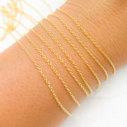 14K Solid Gold Cable Chain